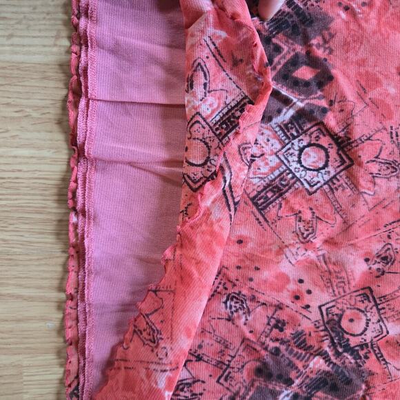 Laura Ashley Womens Vintage Y2K Semi Sheer Mesh Top Large Fairy Boho Artsy - Picture 4 of 10